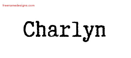 Typewriter Name Tattoo Designs Charlyn Free Download
