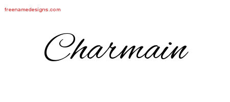 Cursive Name Tattoo Designs Charmain Download Free
