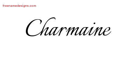 Calligraphic Name Tattoo Designs Charmaine Download Free