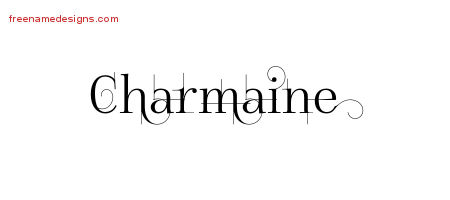 Decorated Name Tattoo Designs Charmaine Free