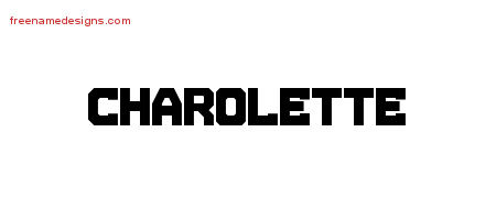 Titling Name Tattoo Designs Charolette Free Printout