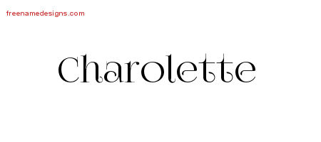 Vintage Name Tattoo Designs Charolette Free Download