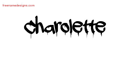 Graffiti Name Tattoo Designs Charolette Free Lettering