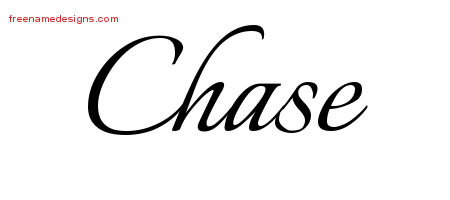 Calligraphic Name Tattoo Designs Chase Free Graphic
