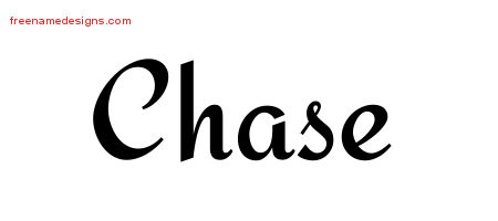 Calligraphic Stylish Name Tattoo Designs Chase Free Graphic