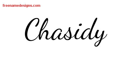Lively Script Name Tattoo Designs Chasidy Free Printout
