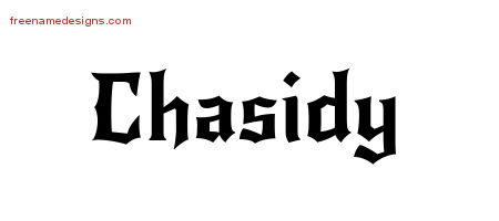 Gothic Name Tattoo Designs Chasidy Free Graphic