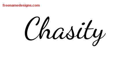 Lively Script Name Tattoo Designs Chasity Free Printout