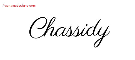 Classic Name Tattoo Designs Chassidy Graphic Download