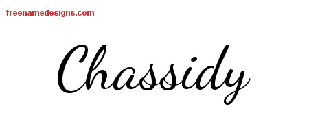 Lively Script Name Tattoo Designs Chassidy Free Printout