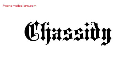 Old English Name Tattoo Designs Chassidy Free