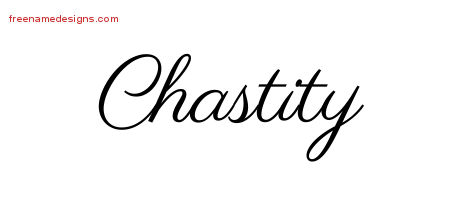 Classic Name Tattoo Designs Chastity Graphic Download