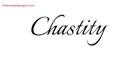 Calligraphic Name Tattoo Designs Chastity Download Free