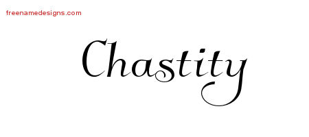Elegant Name Tattoo Designs Chastity Free Graphic