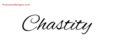 Cursive Name Tattoo Designs Chastity Download Free