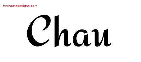 Calligraphic Stylish Name Tattoo Designs Chau Download Free