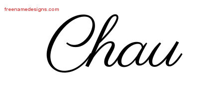 Classic Name Tattoo Designs Chau Graphic Download