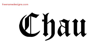 Blackletter Name Tattoo Designs Chau Graphic Download