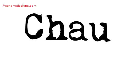 Vintage Writer Name Tattoo Designs Chau Free Lettering