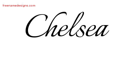 Calligraphic Name Tattoo Designs Chelsea Download Free
