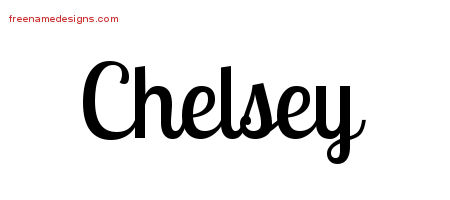 Handwritten Name Tattoo Designs Chelsey Free Download