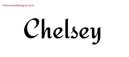 Calligraphic Stylish Name Tattoo Designs Chelsey Download Free