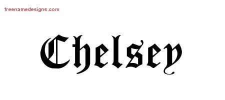 Blackletter Name Tattoo Designs Chelsey Graphic Download
