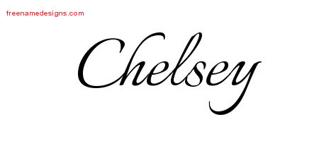 Calligraphic Name Tattoo Designs Chelsey Download Free