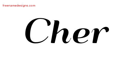 Art Deco Name Tattoo Designs Cher Printable