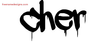 Graffiti Name Tattoo Designs Cher Free Lettering