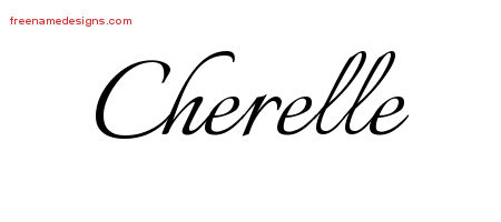 Calligraphic Name Tattoo Designs Cherelle Download Free