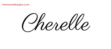 Classic Name Tattoo Designs Cherelle Graphic Download