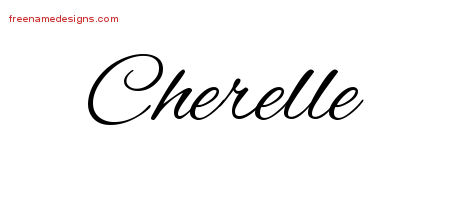 Cursive Name Tattoo Designs Cherelle Download Free