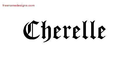 Blackletter Name Tattoo Designs Cherelle Graphic Download