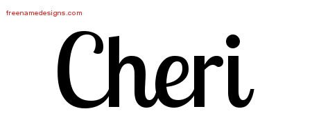 Handwritten Name Tattoo Designs Cheri Free Download