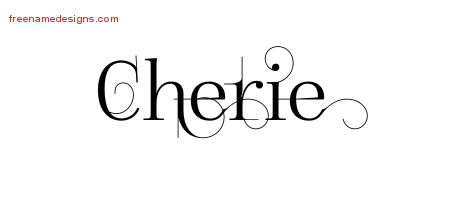 Decorated Name Tattoo Designs Cherie Free