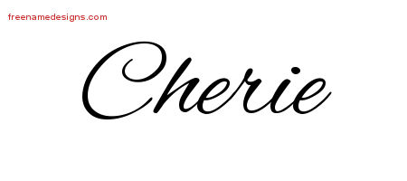 Cursive Name Tattoo Designs Cherie Download Free