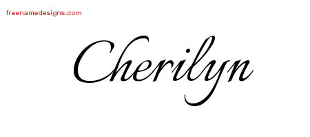 Calligraphic Name Tattoo Designs Cherilyn Download Free