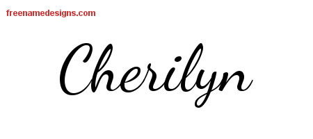 Lively Script Name Tattoo Designs Cherilyn Free Printout