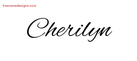 Cursive Name Tattoo Designs Cherilyn Download Free