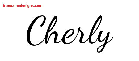 Lively Script Name Tattoo Designs Cherly Free Printout