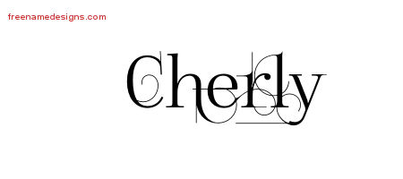 Decorated Name Tattoo Designs Cherly Free