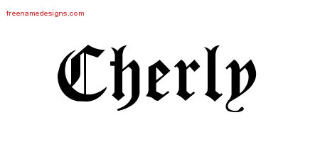 Blackletter Name Tattoo Designs Cherly Graphic Download