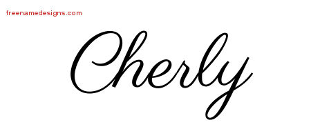 Classic Name Tattoo Designs Cherly Graphic Download