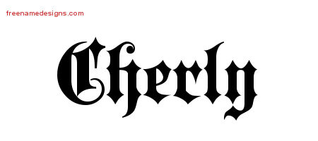 Old English Name Tattoo Designs Cherly Free
