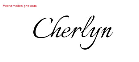 Calligraphic Name Tattoo Designs Cherlyn Download Free