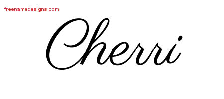 Classic Name Tattoo Designs Cherri Graphic Download