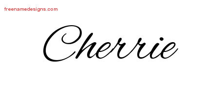 Cursive Name Tattoo Designs Cherrie Download Free