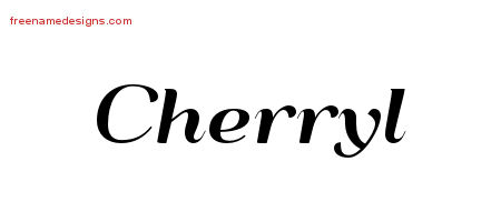 Art Deco Name Tattoo Designs Cherryl Printable