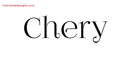 Vintage Name Tattoo Designs Chery Free Download